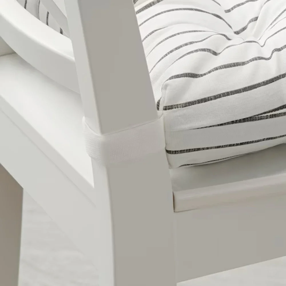 IKEA MALINDA Chair Pad, Stripe Gray, 16¼